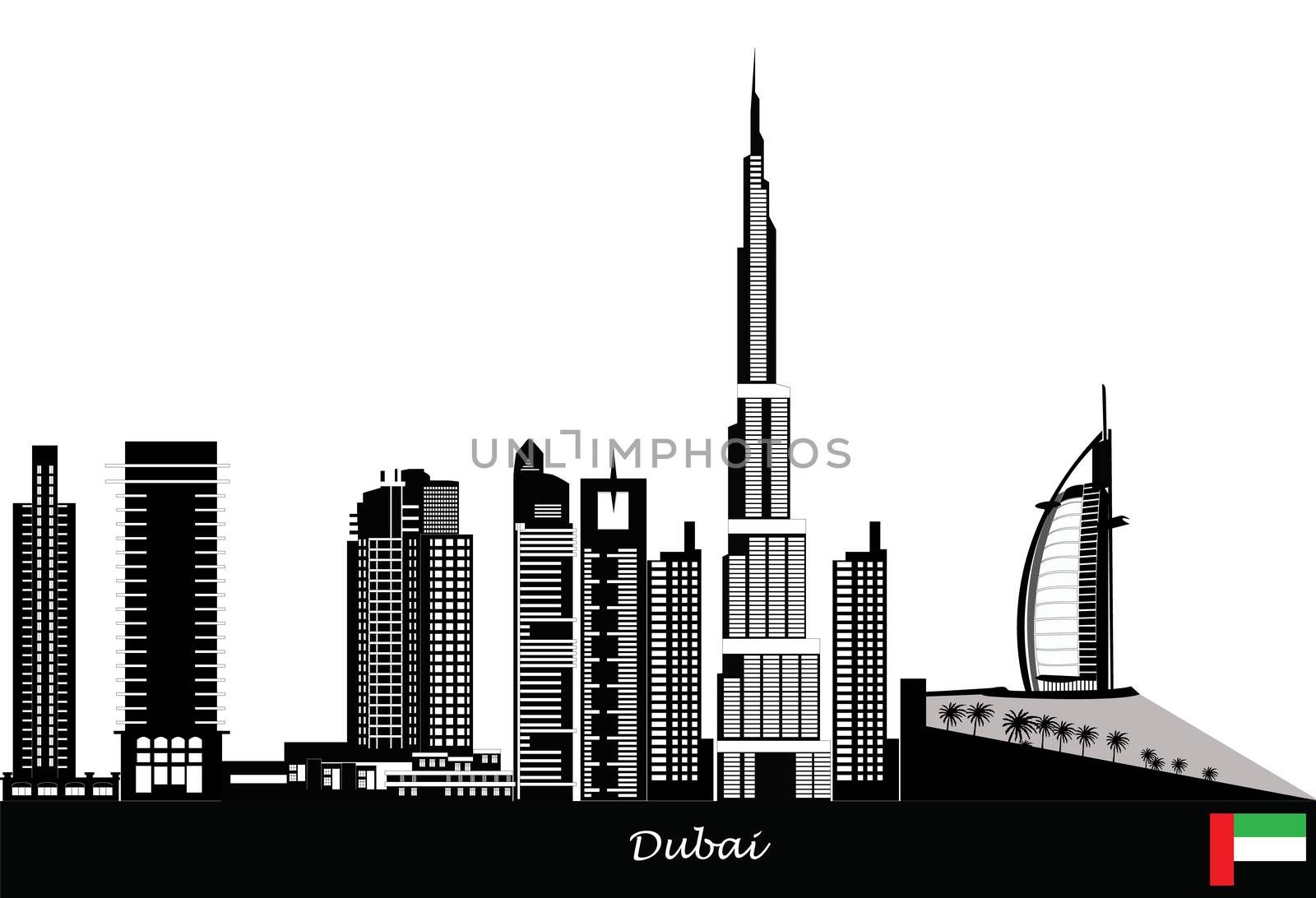 dubai skyline by compuinfoto