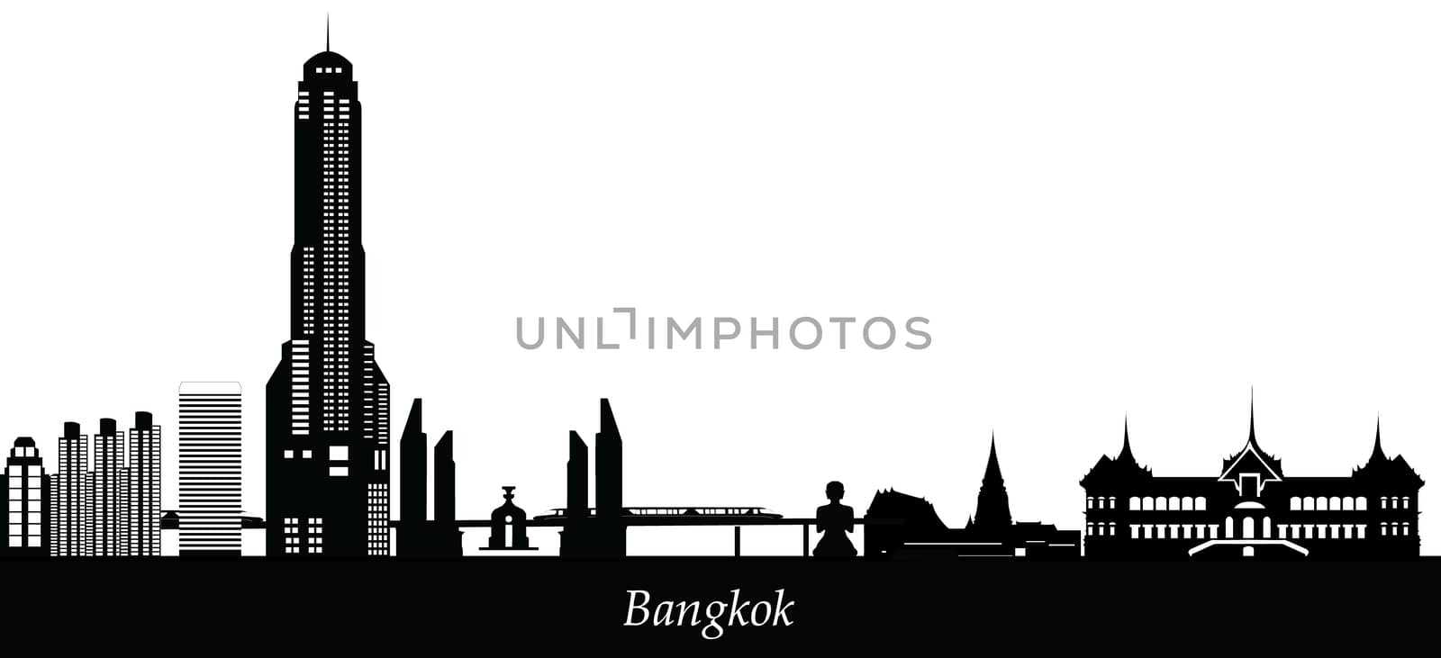 bangkok skyline by compuinfoto