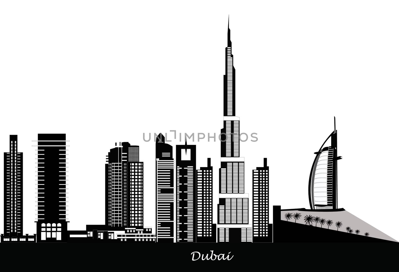 dubai skyline by compuinfoto