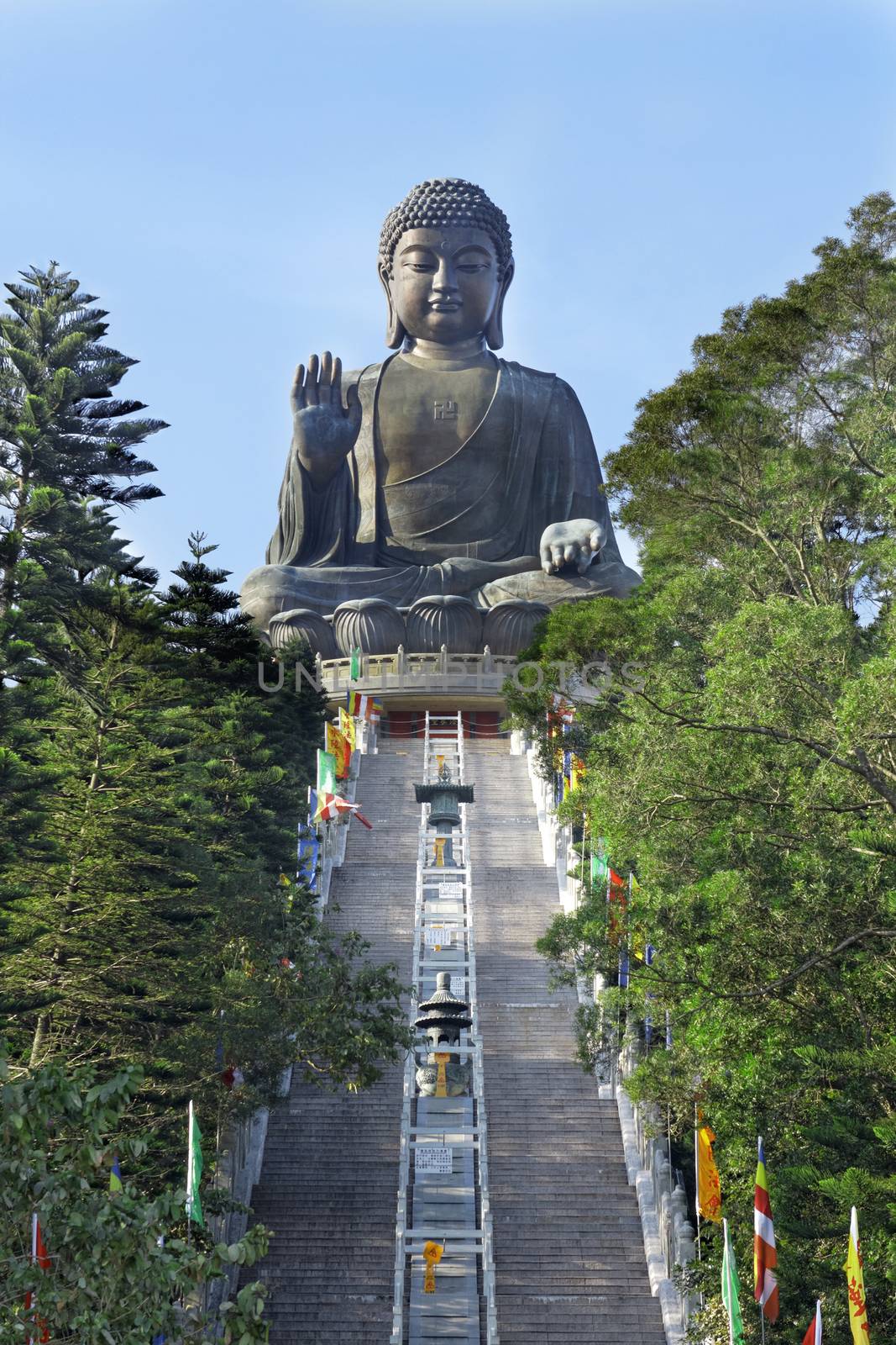 Giant Buddha Statue in Tian Tan. Hong Kong, China 