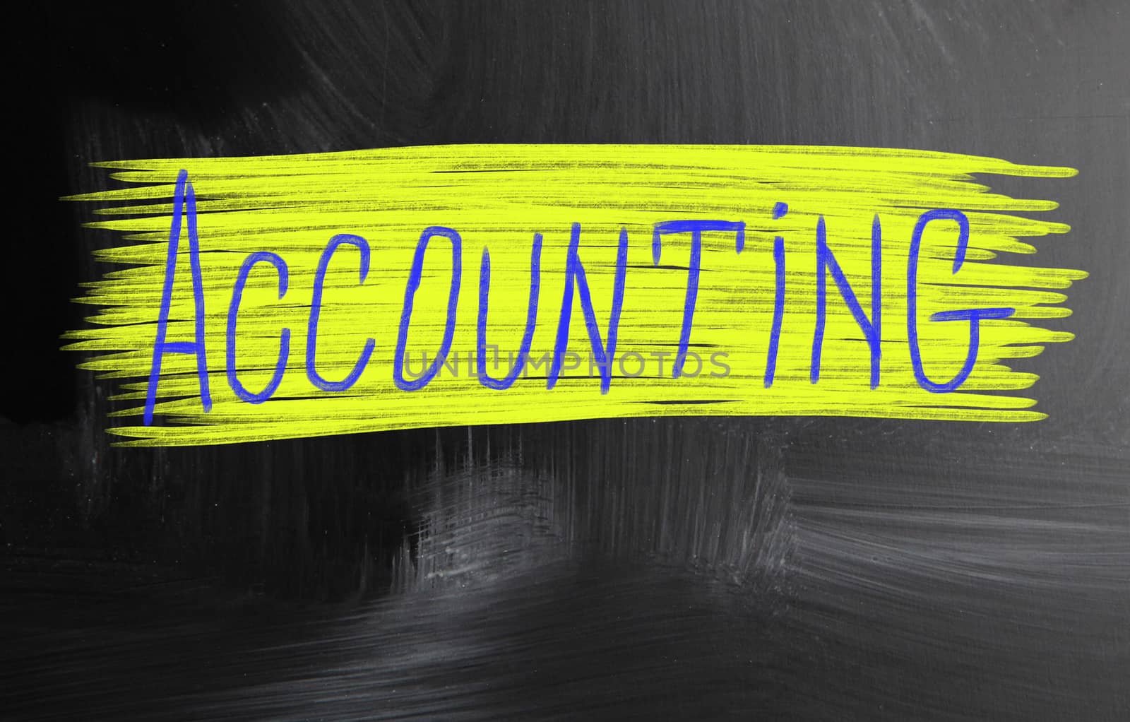 accounting handwritten with chalk on a blackboard