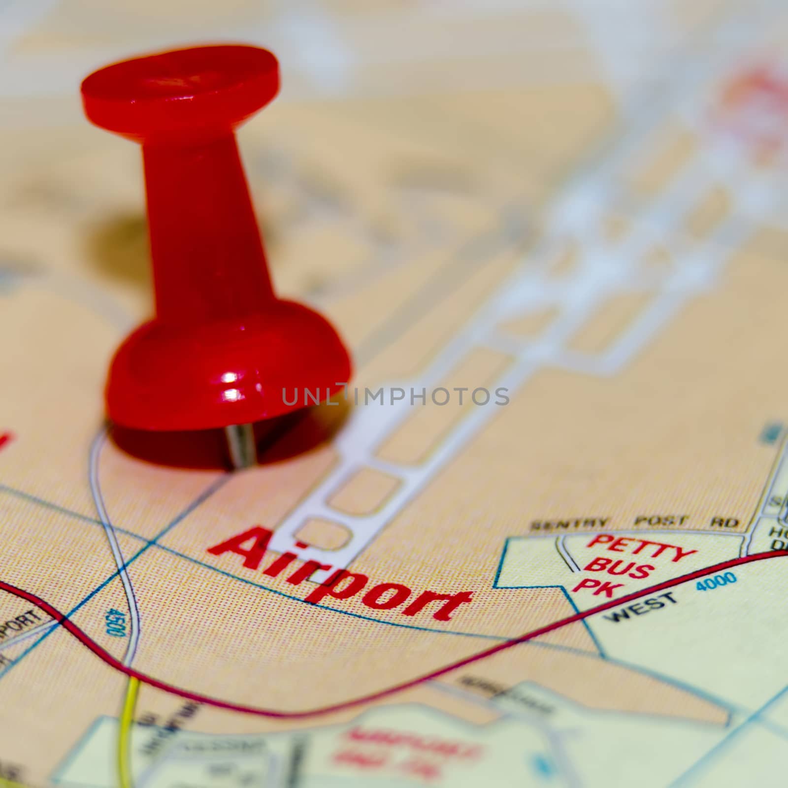 airport pin on the map by digidreamgrafix