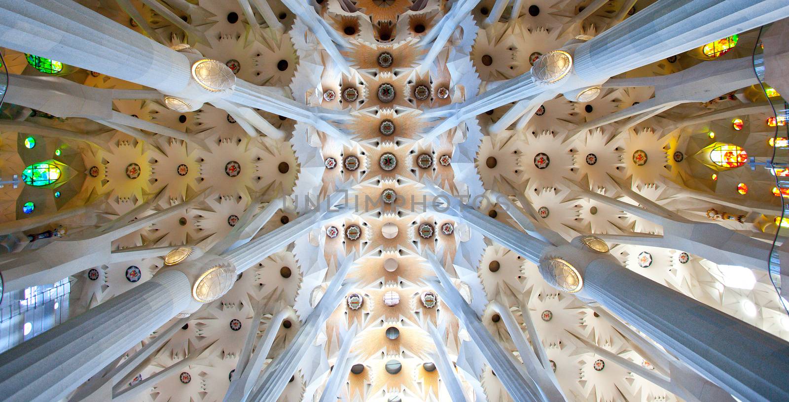 BARCELONA, SPAIN - JUNE 13: La Sagrada Familia -  the impressive cathedral designed by Gaudi, which is being build since 19 March 1882 and is not finished yet JUNE 13, 2013 in Barcelona, Spain.  Editorial use only