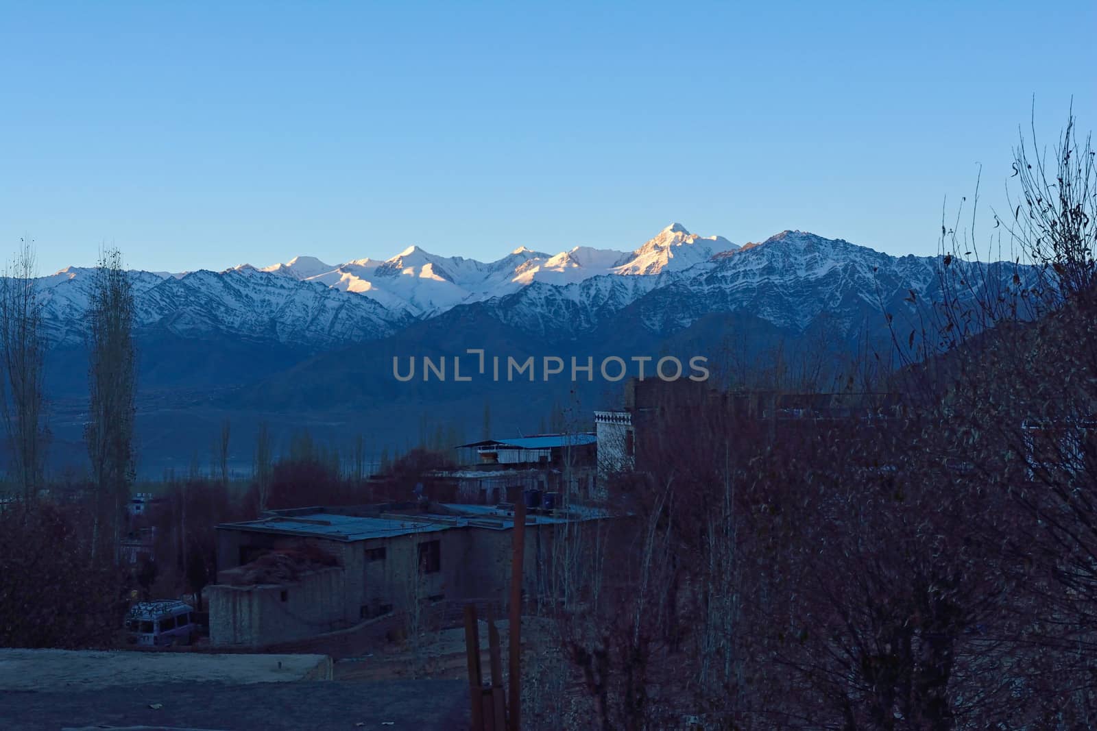 Mountain range, Leh, Ladakh, India by think4photop