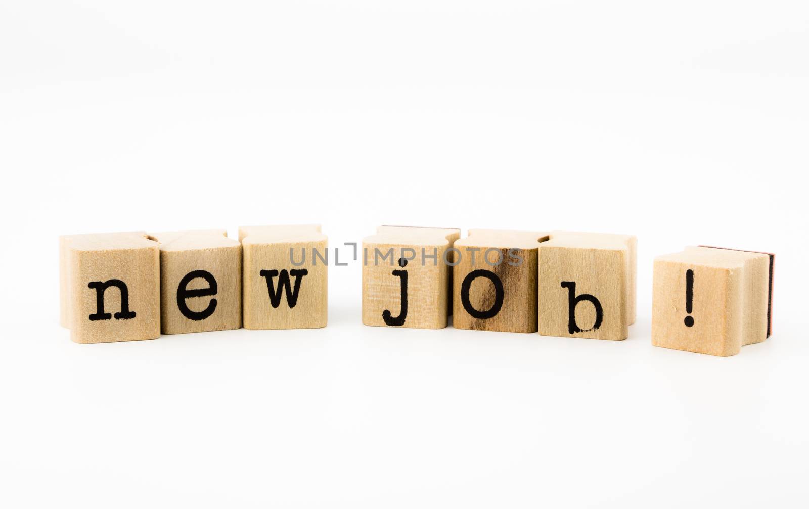 closeup new job wording, recruitment and human resource concept and idea