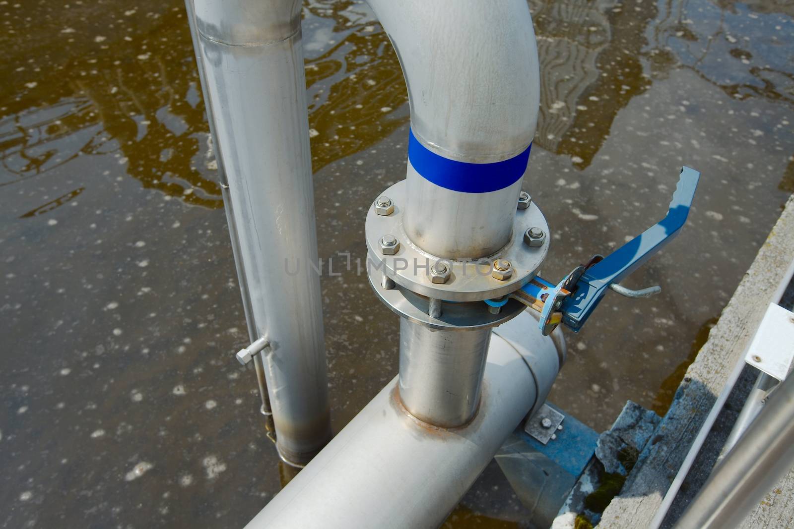 Wastewater treatment plant aerating basin