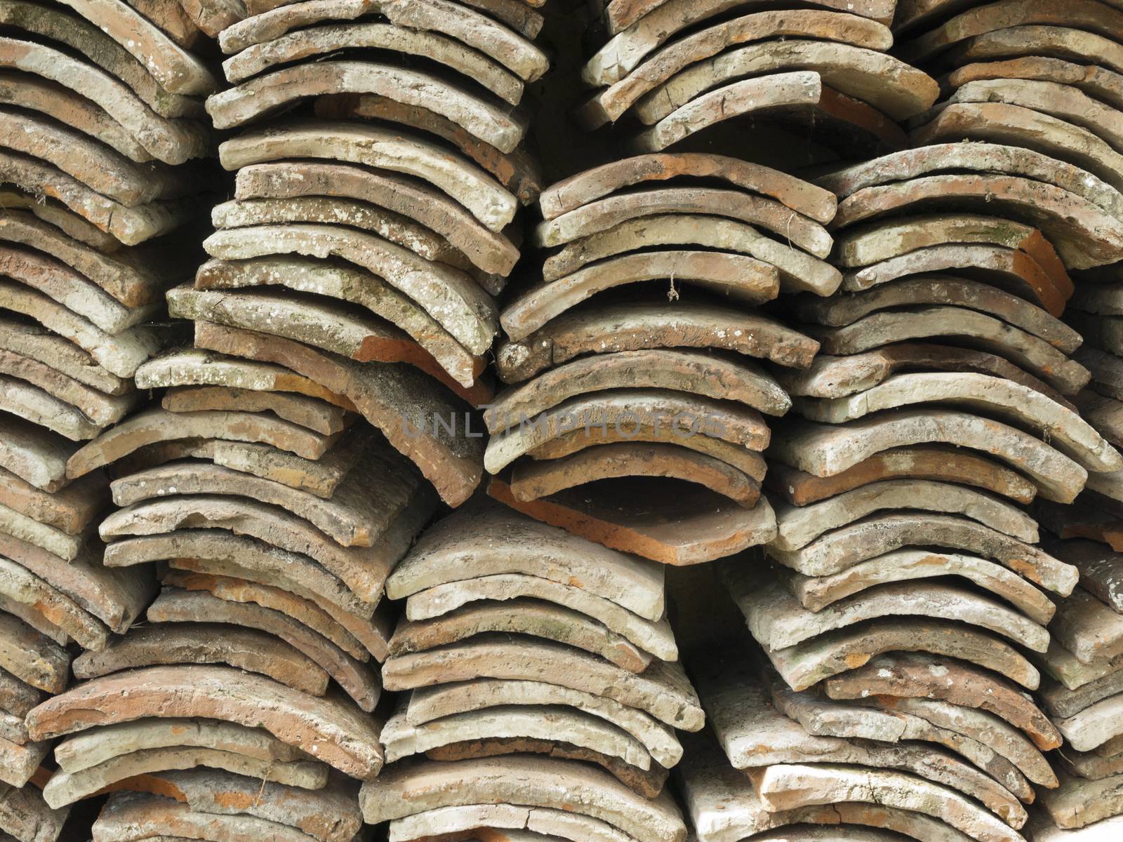 old traditional roof tiles