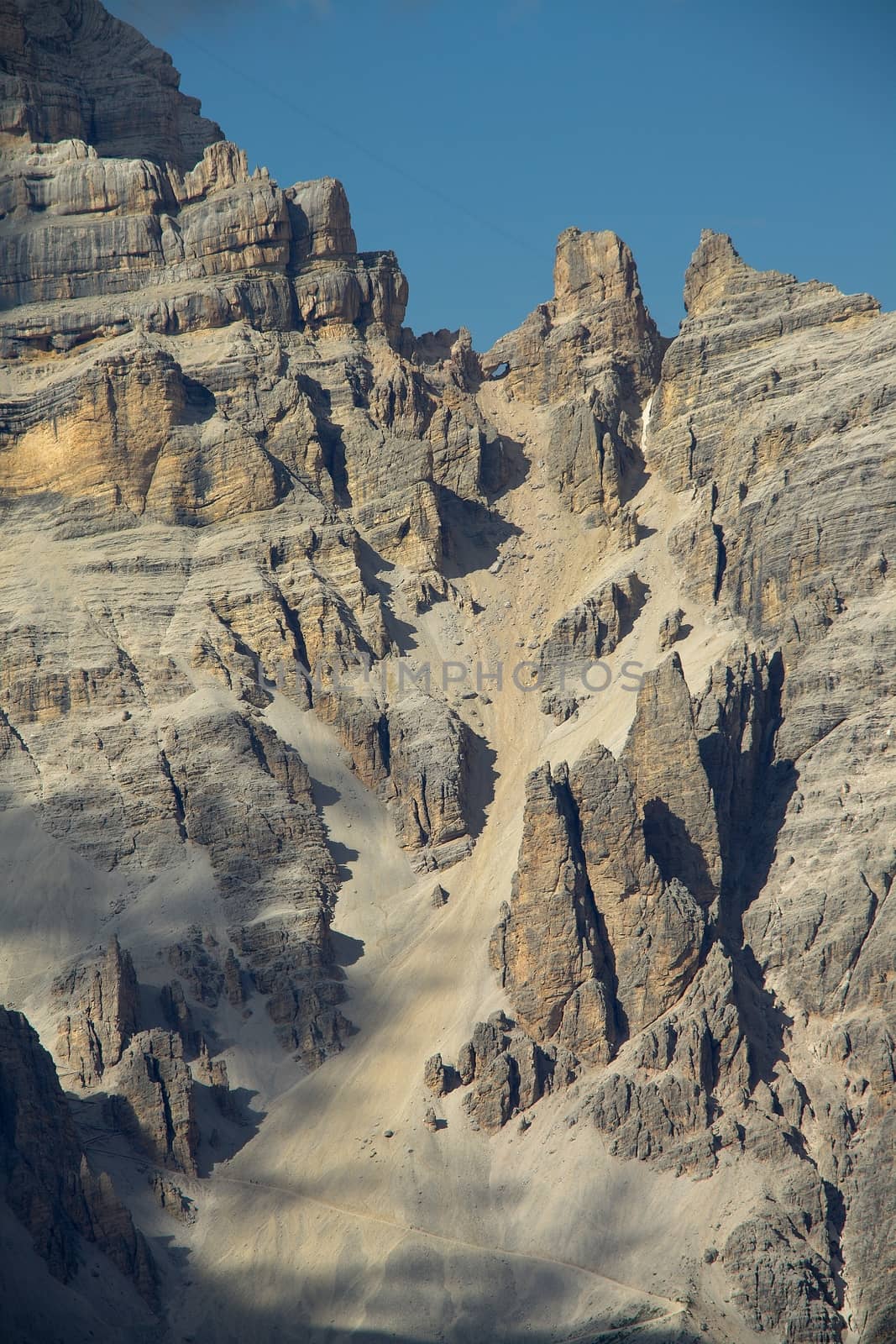 High mountain cliffs in the Dolomites