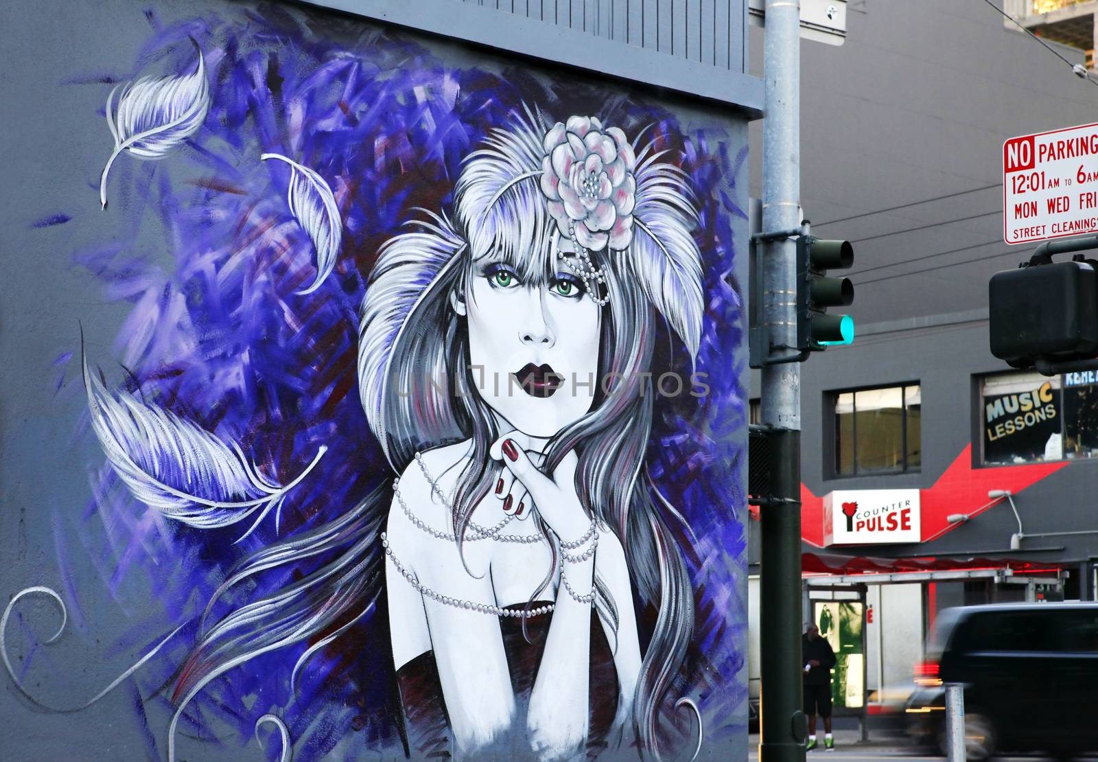 SAN FRANCISCO, CA - SEPTEMBER 28, 2013: Wall of graffiti in San Francisco, 28 September 2013, California
