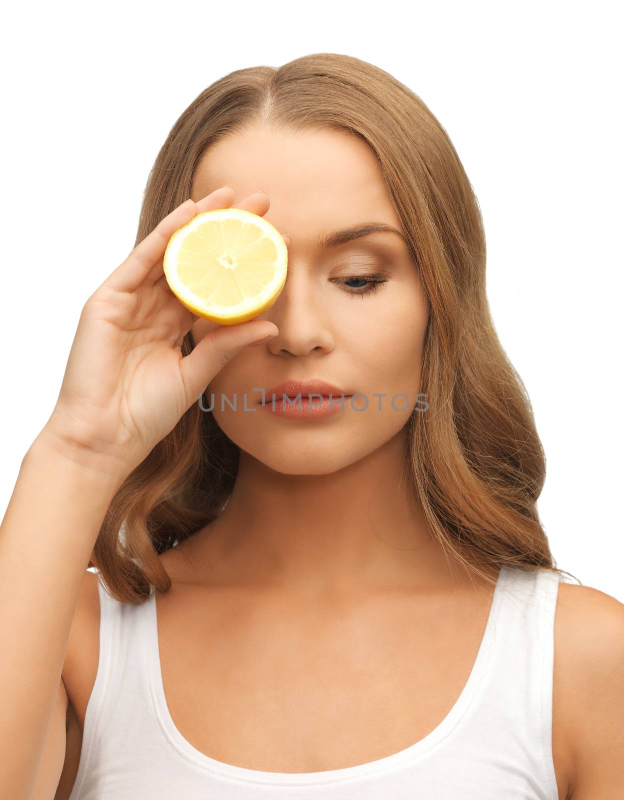 woman with lemon slice by dolgachov