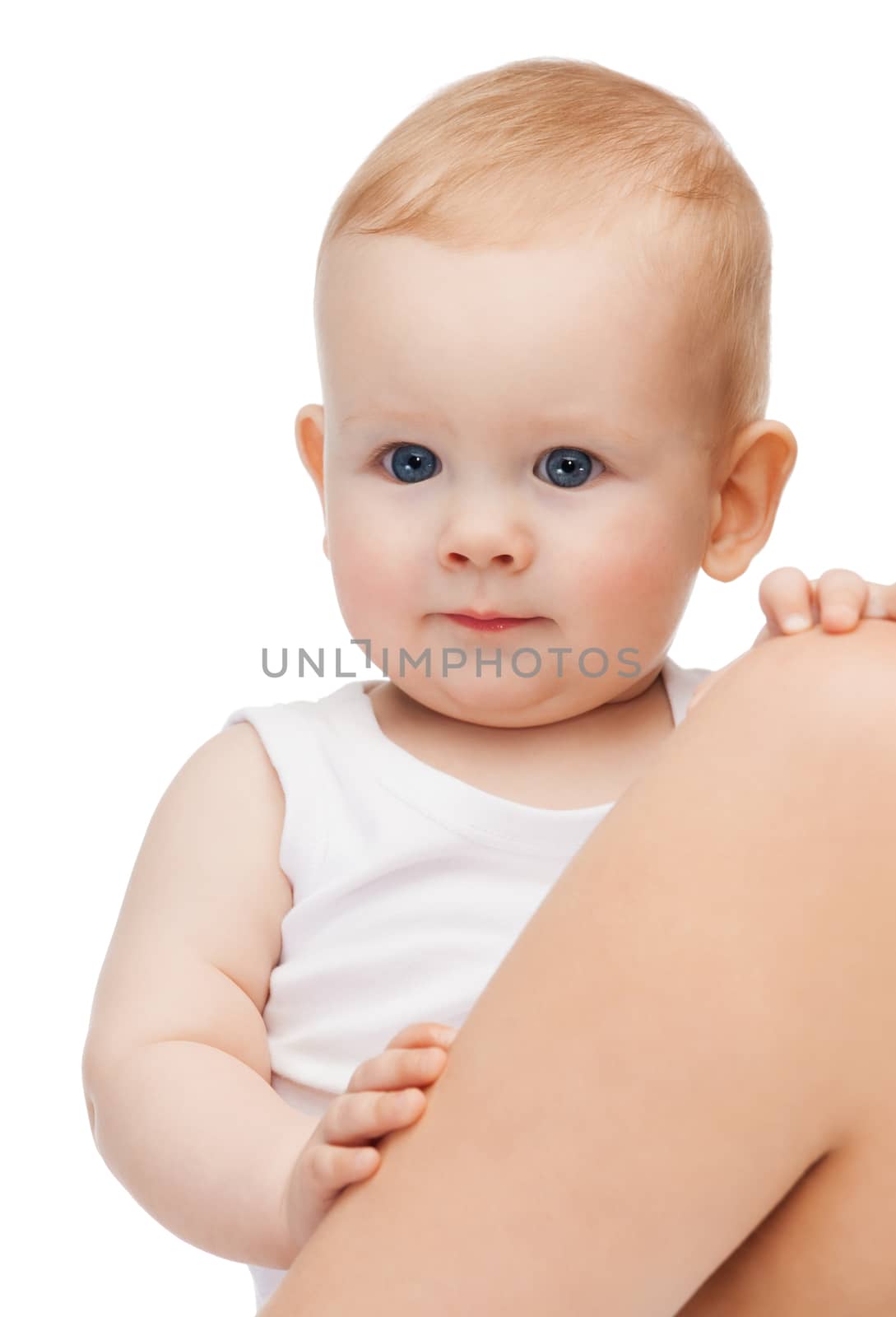 bright closeup picture of adorable baby boy.