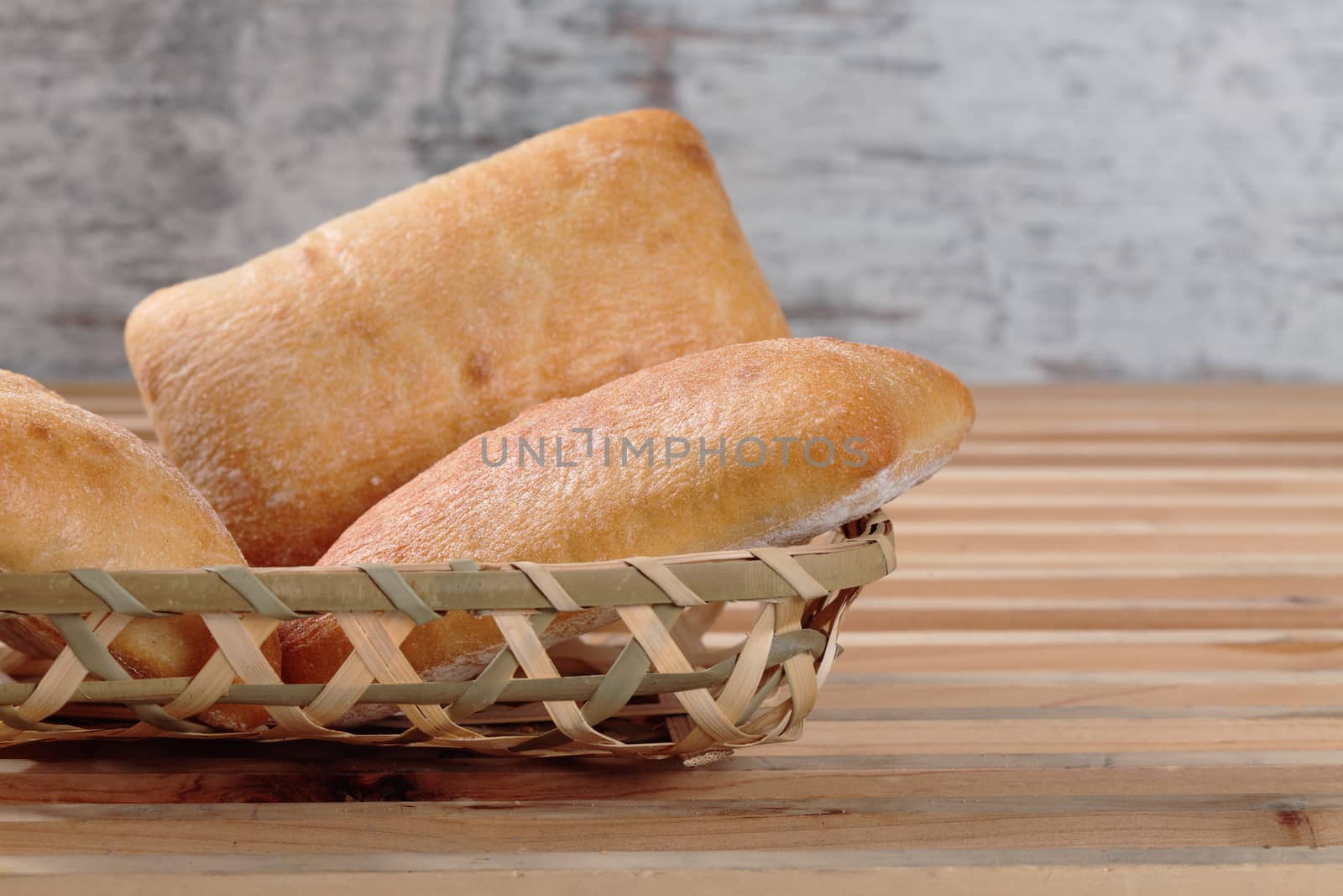 some pieces of bread in a basket