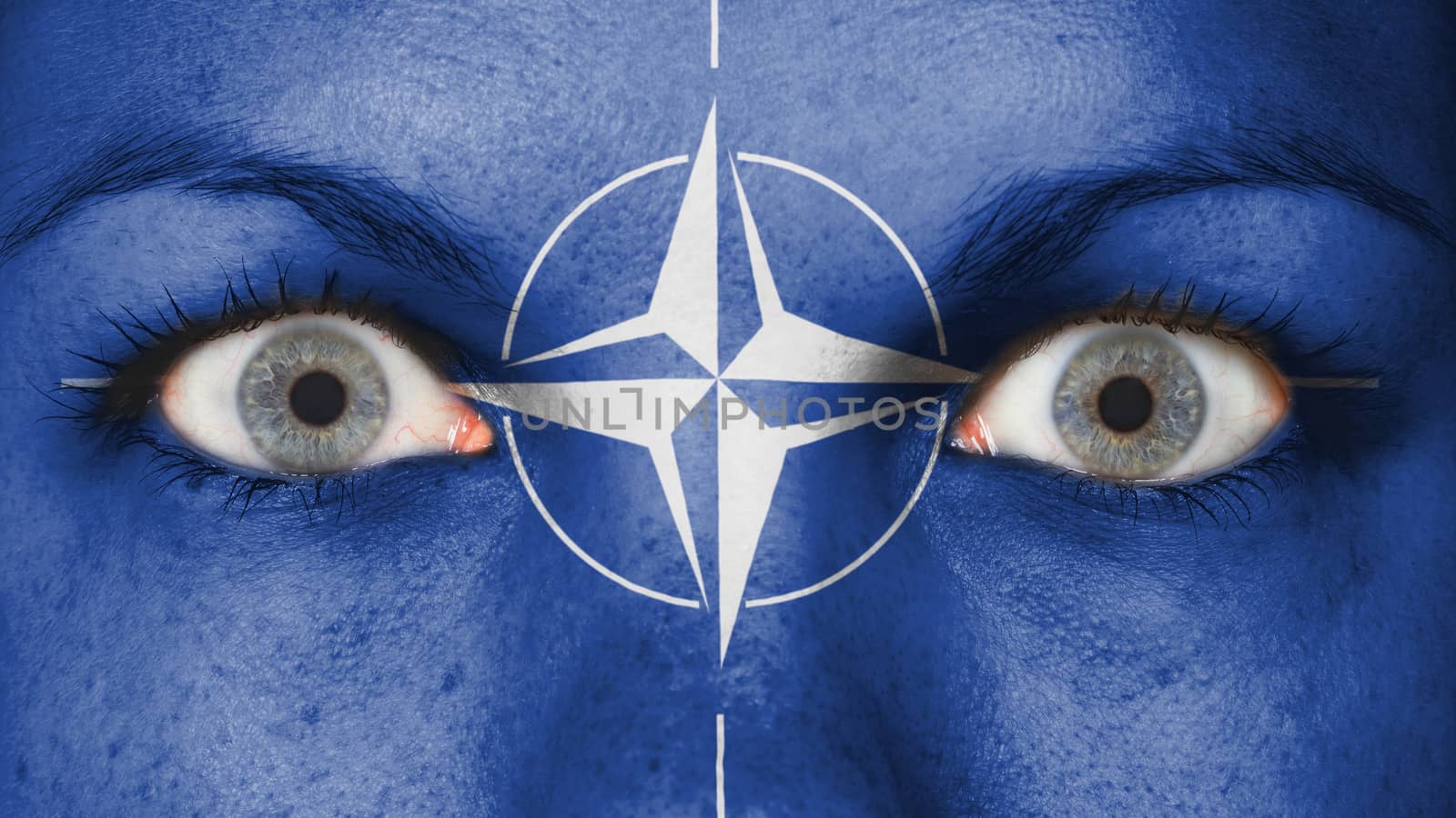 Women eye, close-up, blue eyes, NATO