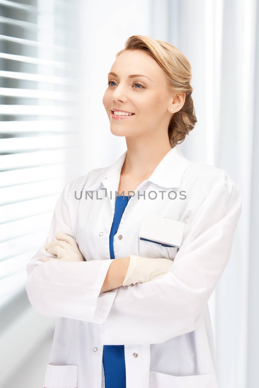 bright picture of an attractive female doctor