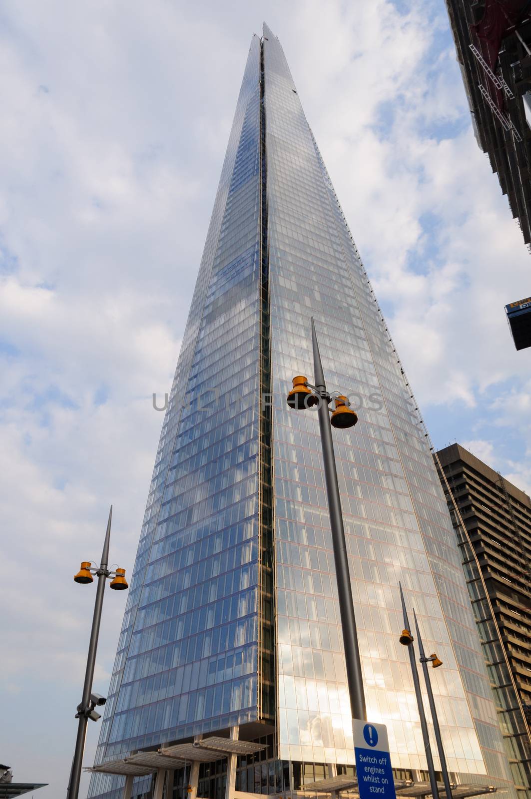 London, UK - CIRCA JULY 2012: The Shard is the tallest building in Europe at 306 metres (1,004 ft) high.