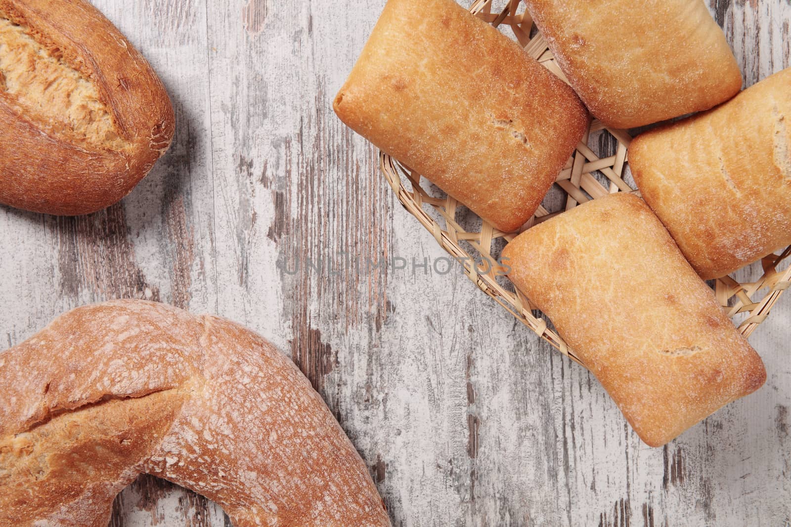 several different types of bread