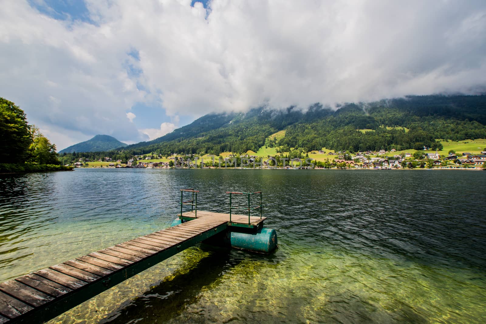 Very old bridge on the lake Austria