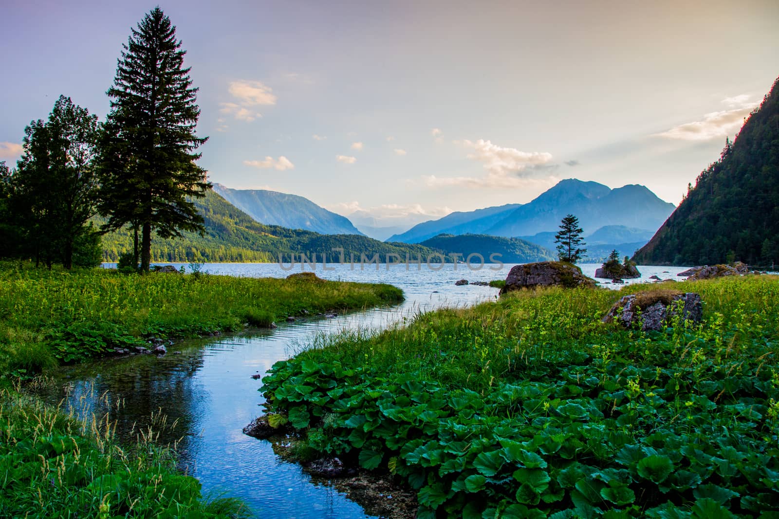 Small river in the high mountains Austria