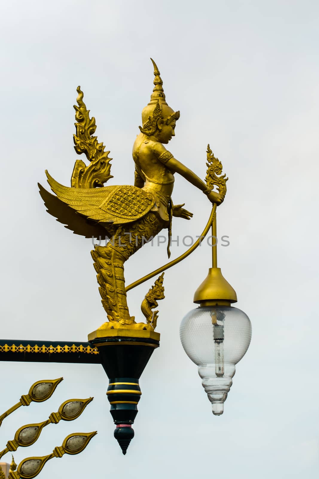 the gold colour lamp in thai style by golengstock