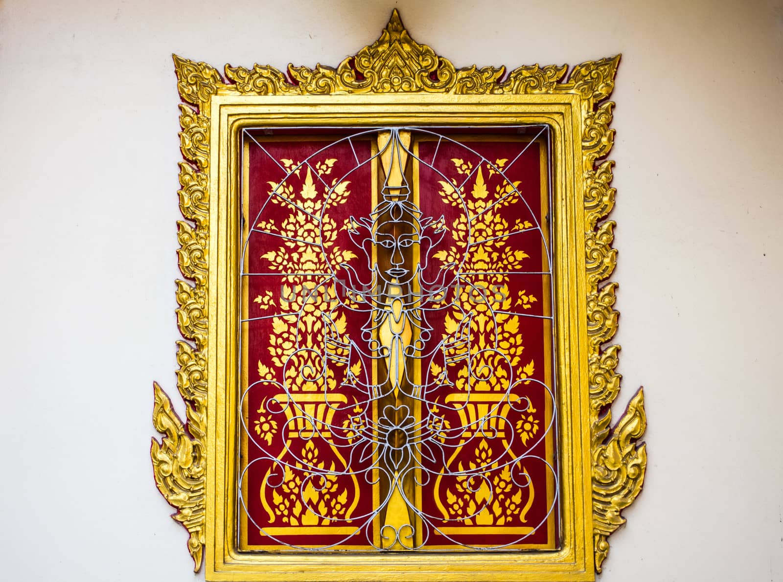 Art of windows in thai temple by golengstock