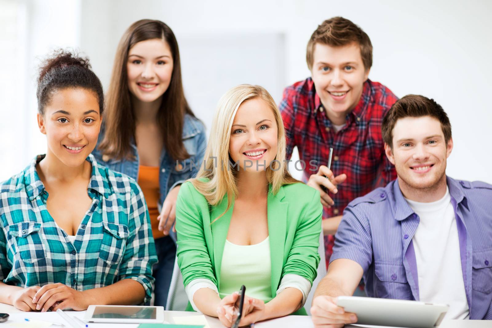 group of students at school by dolgachov