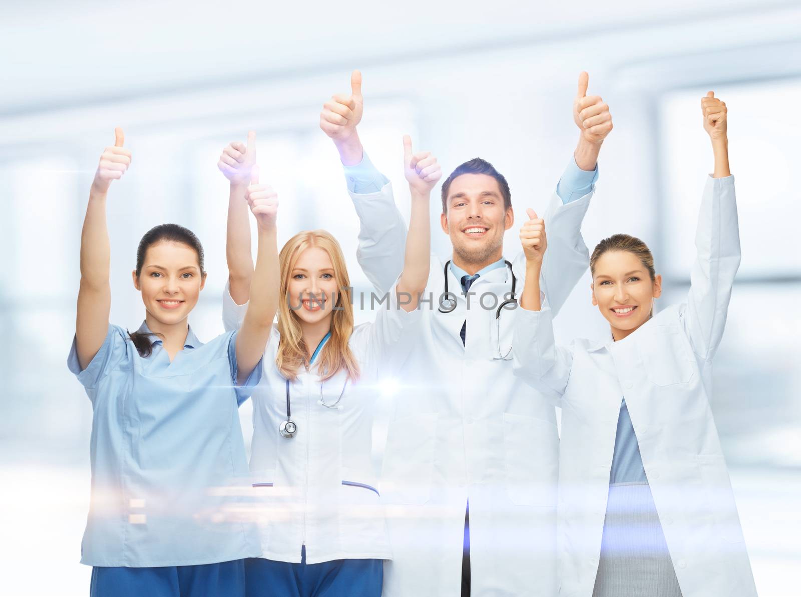 professional young team or group of doctors by dolgachov