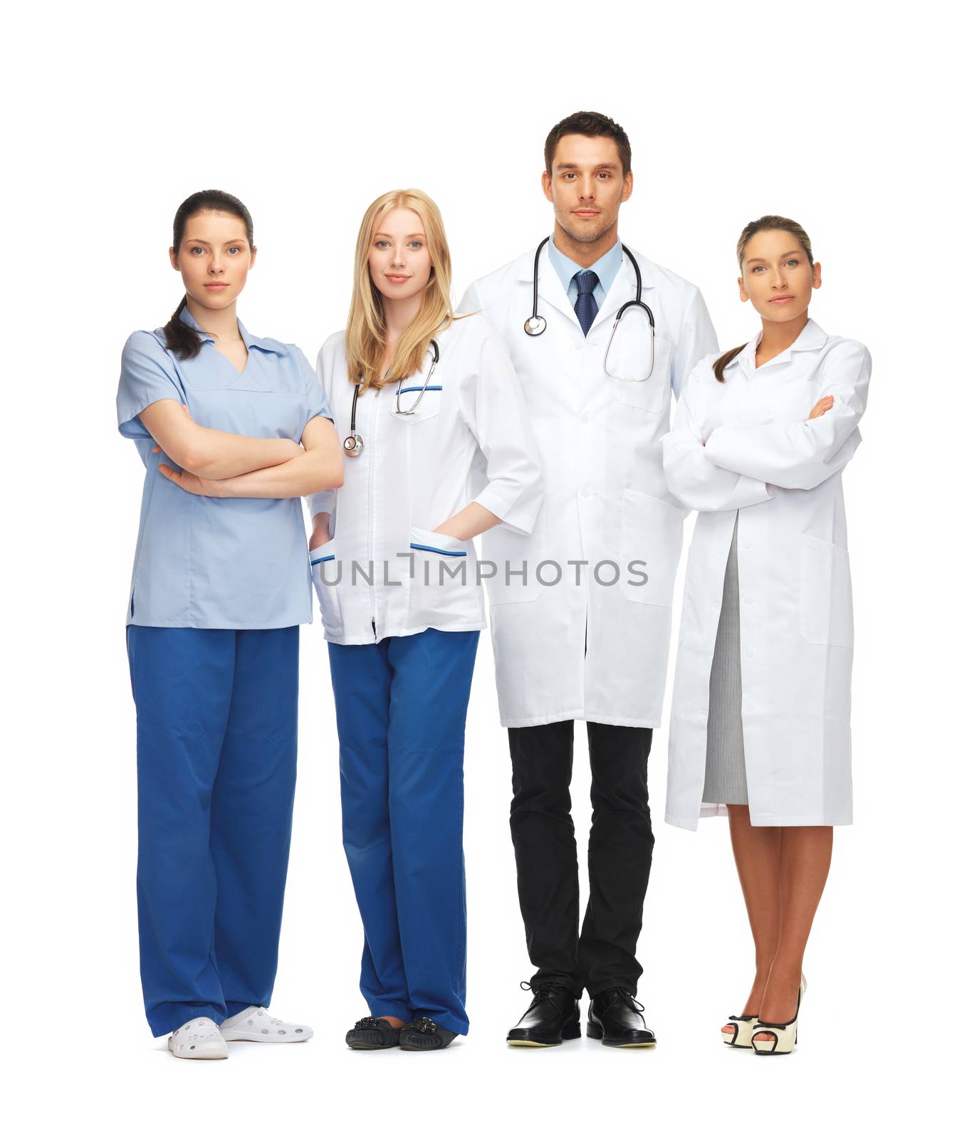 young team or group of doctors by dolgachov