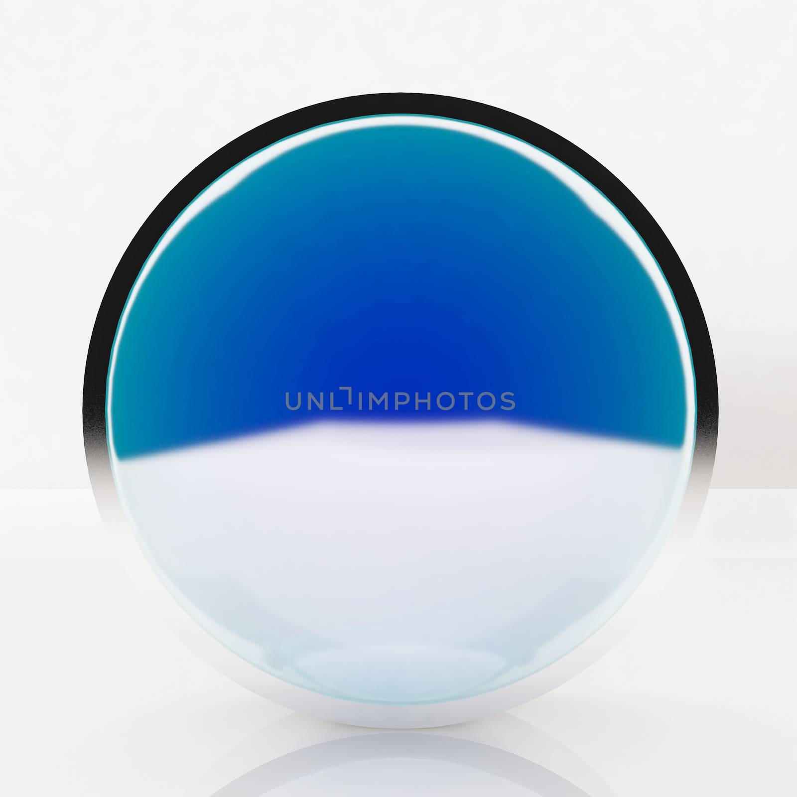 3d blank abstract blue button by sumetho