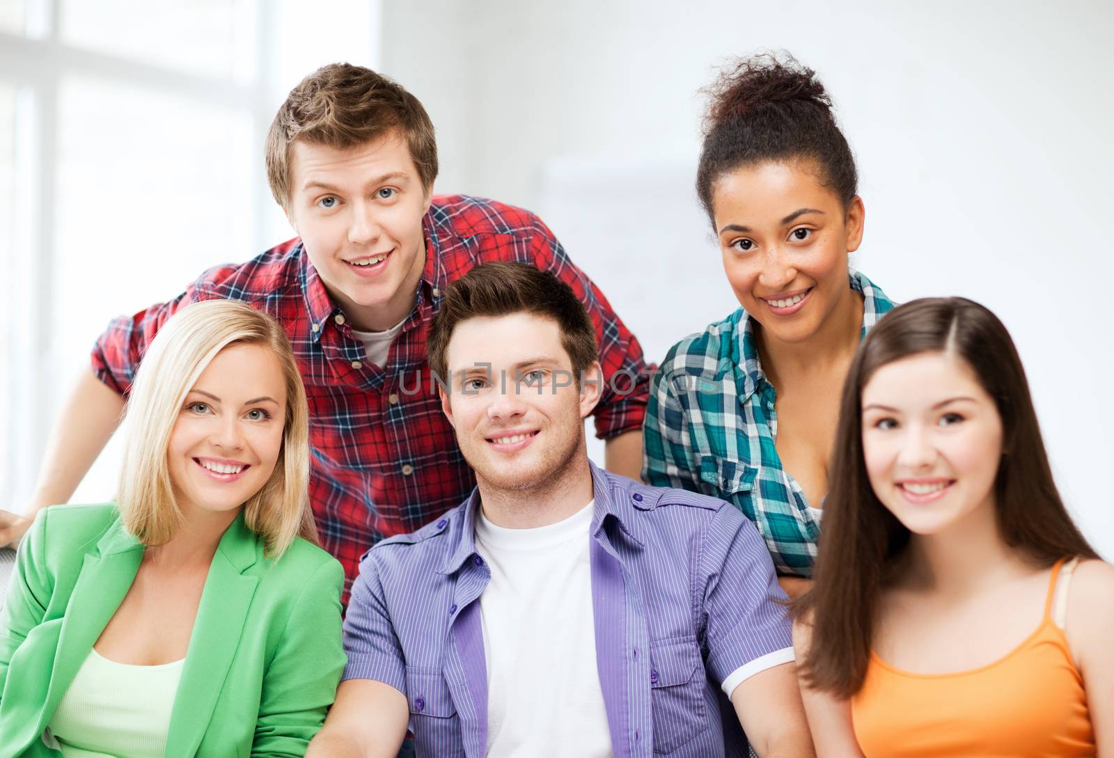 group of students at school by dolgachov