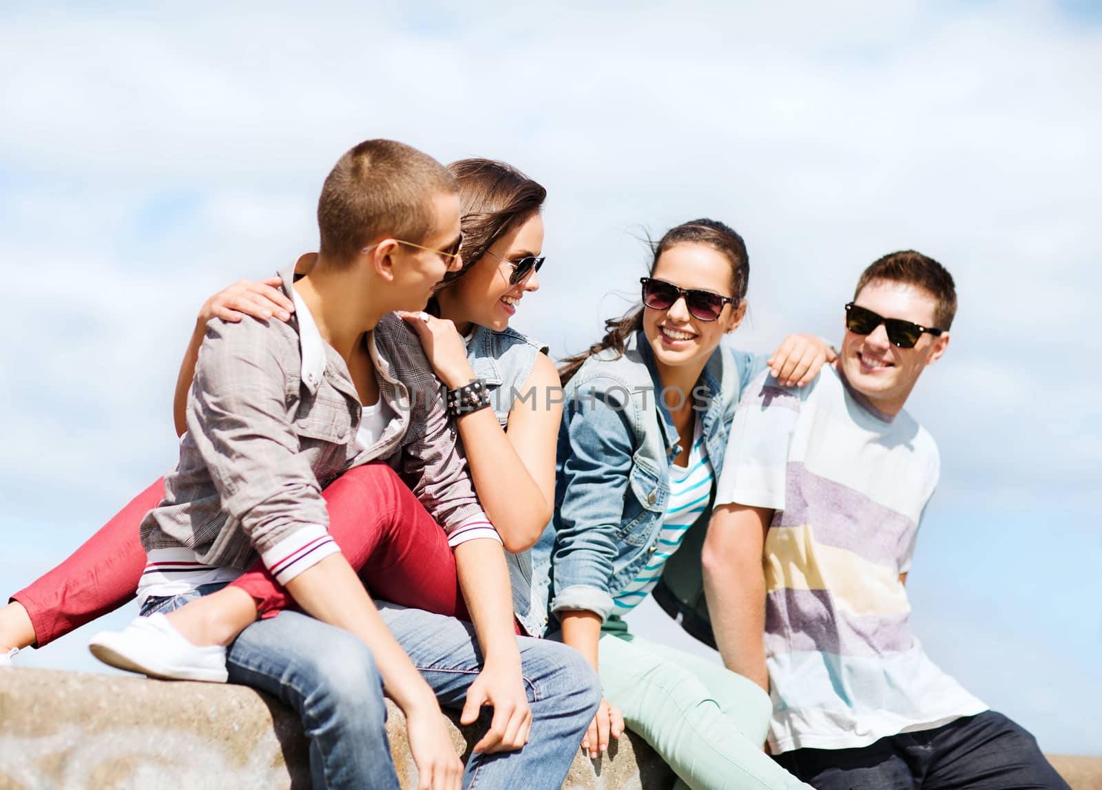 group of teenagers hanging out by dolgachov