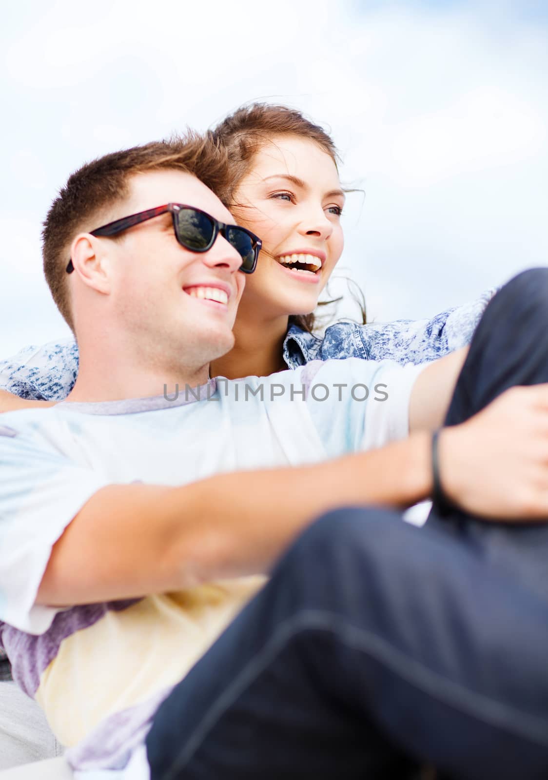 teenagers hanging out outside by dolgachov