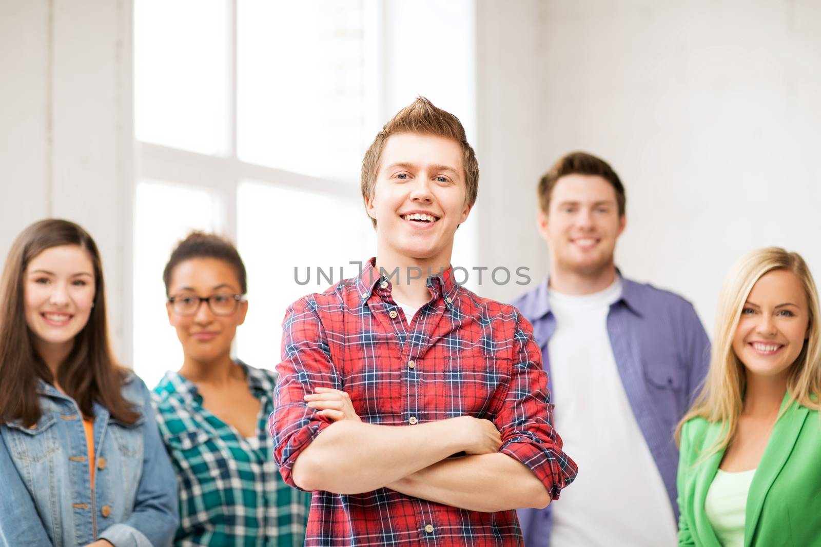 group of students at school by dolgachov