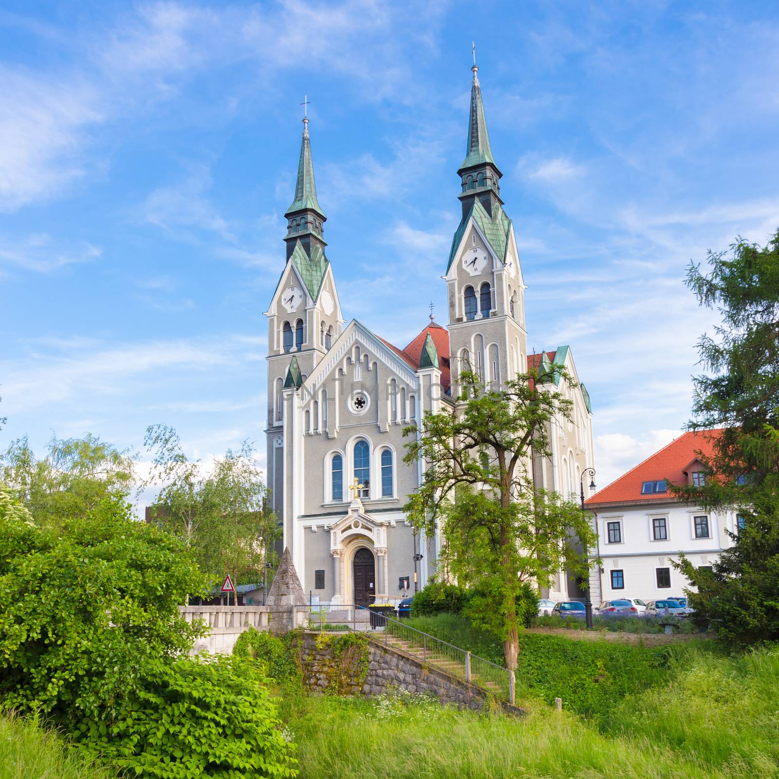 Trnovo Church also Church of St. John the Baptist, Ljubljana capital of Slovenia, Europe.