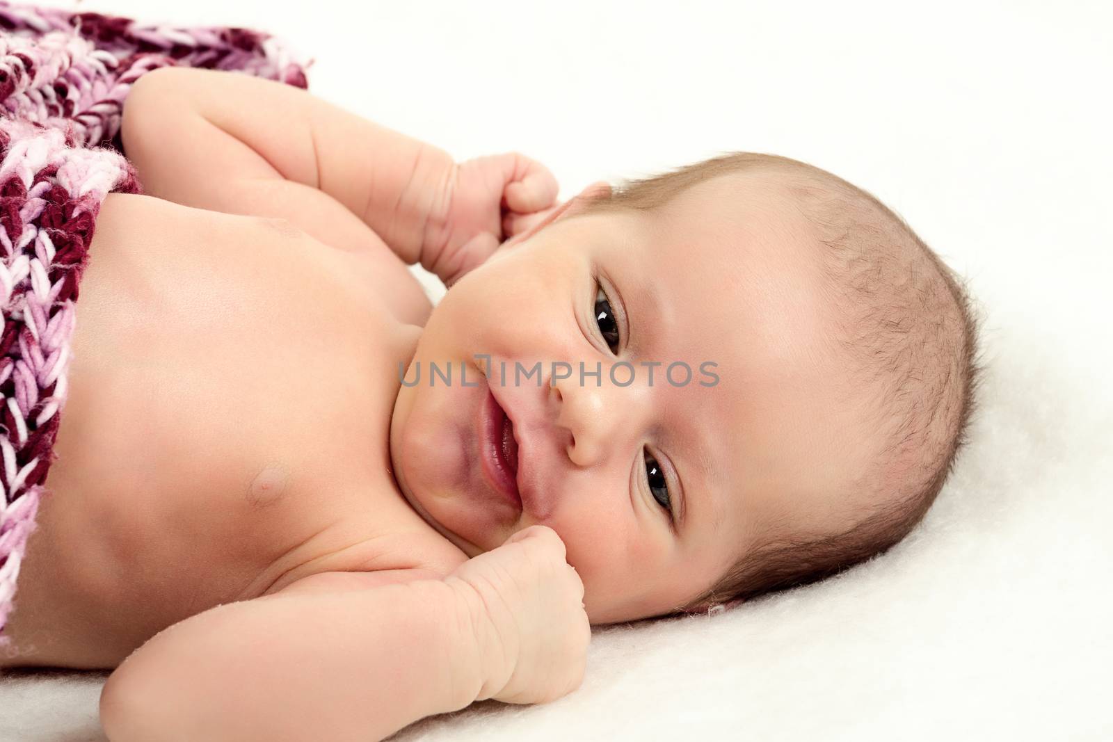 looking newborn baby by artush