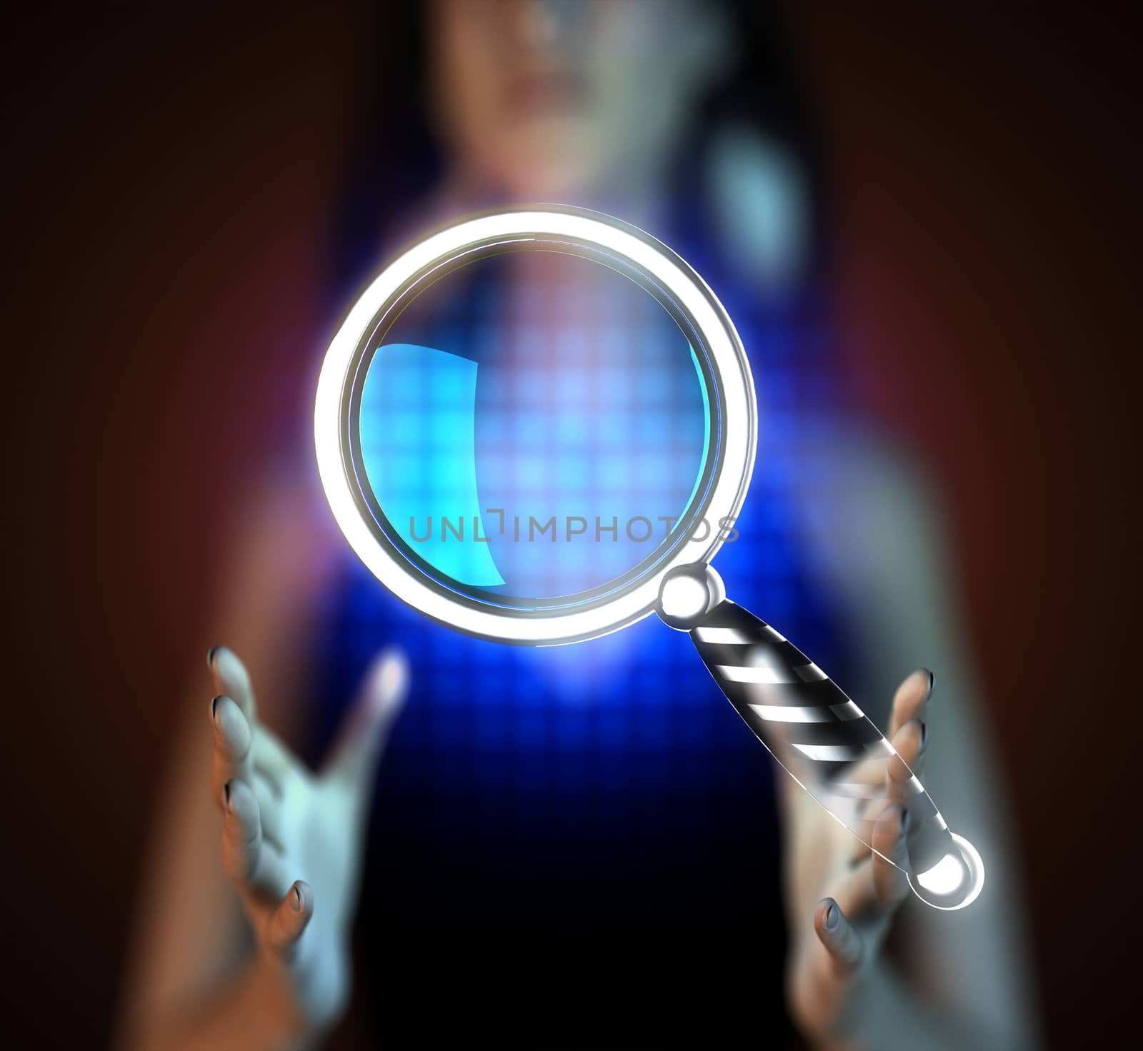 Magnifying Glass on hologram by videodoctor