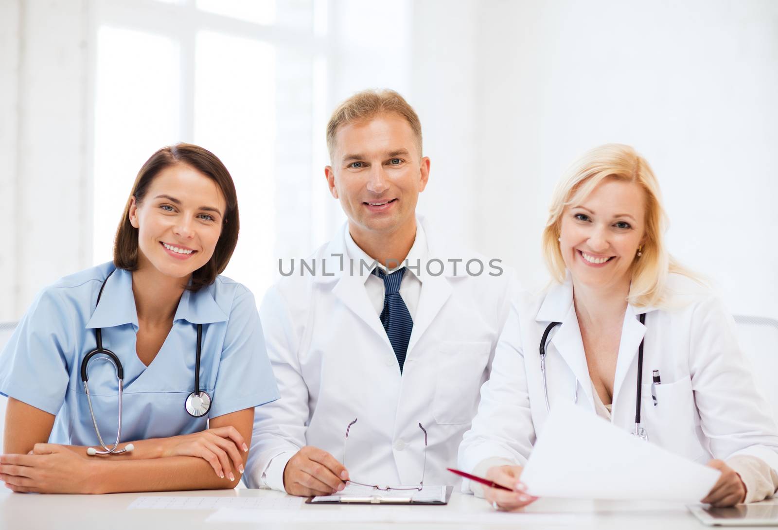 healthcare and medical concept - doctors on a meeting