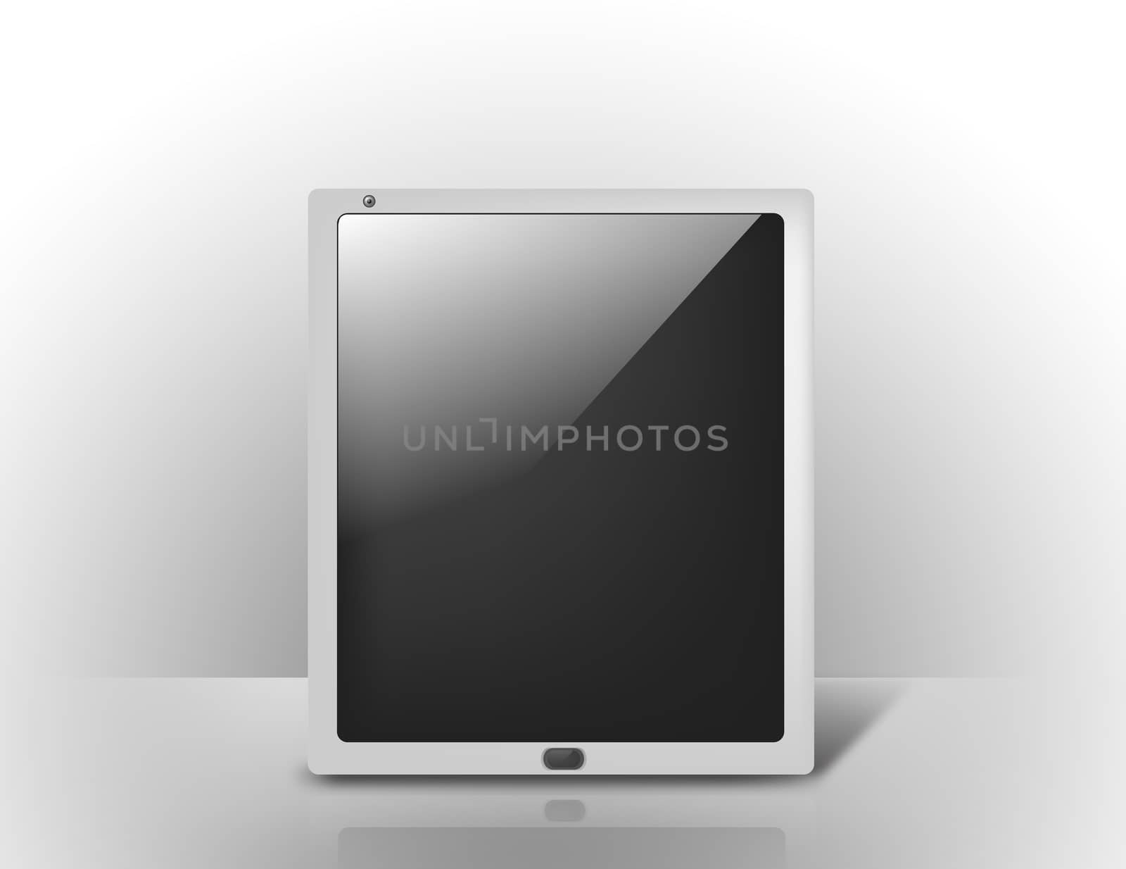 tablet pc with blank black screen by dolgachov