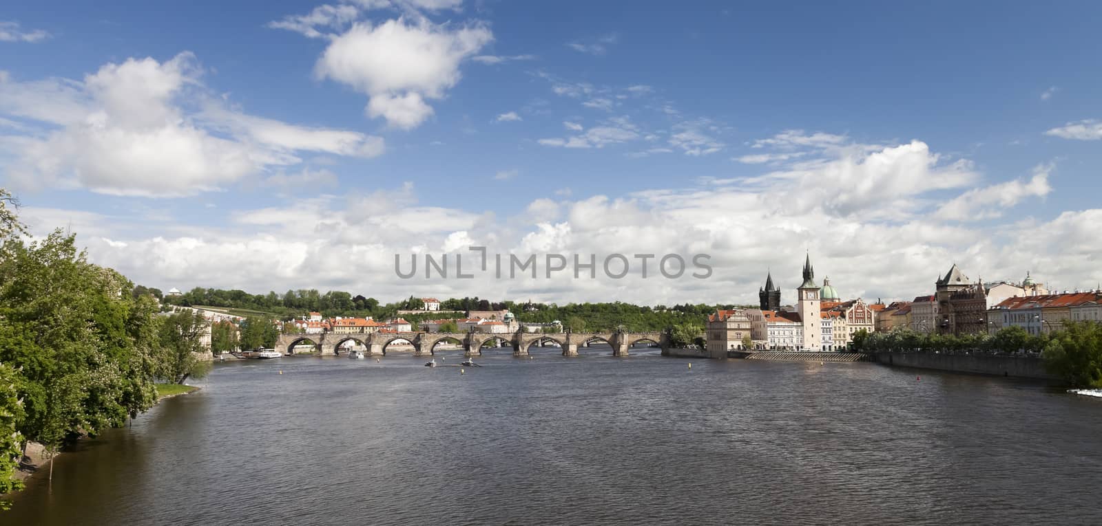 Prague Charles bridge and bridge tower
