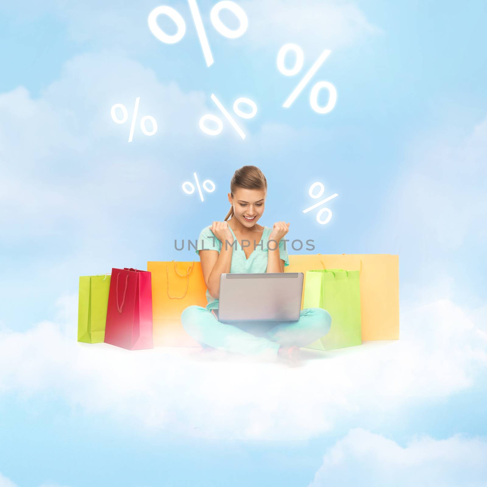 woman doing internet shopping by dolgachov
