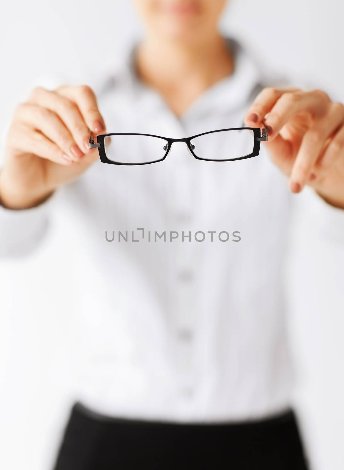 woman with eyeglasses by dolgachov