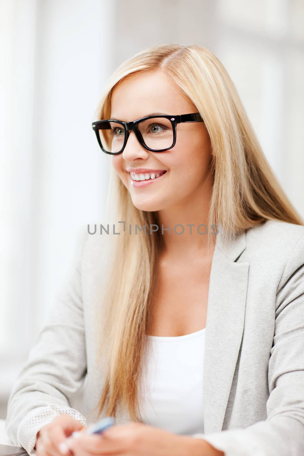 businesswoman with glasses by dolgachov