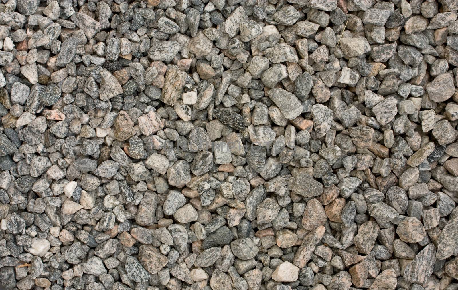 Background of grey gneiss gravel