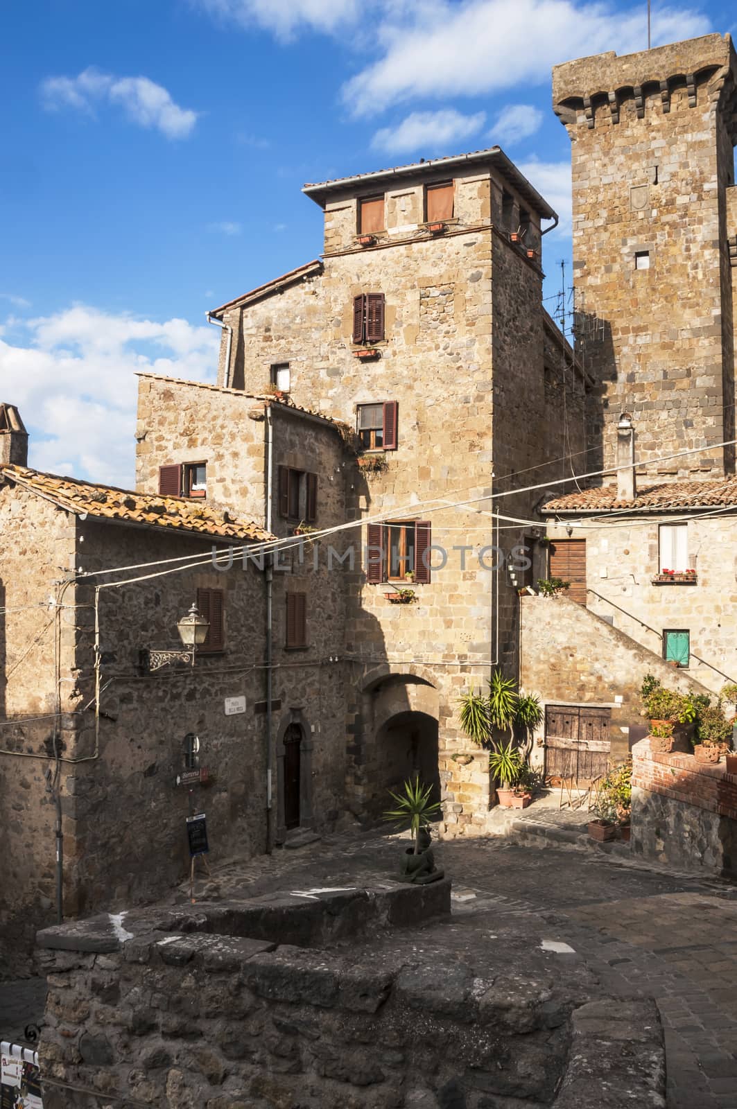 historic buildings in Bolsena, Italy