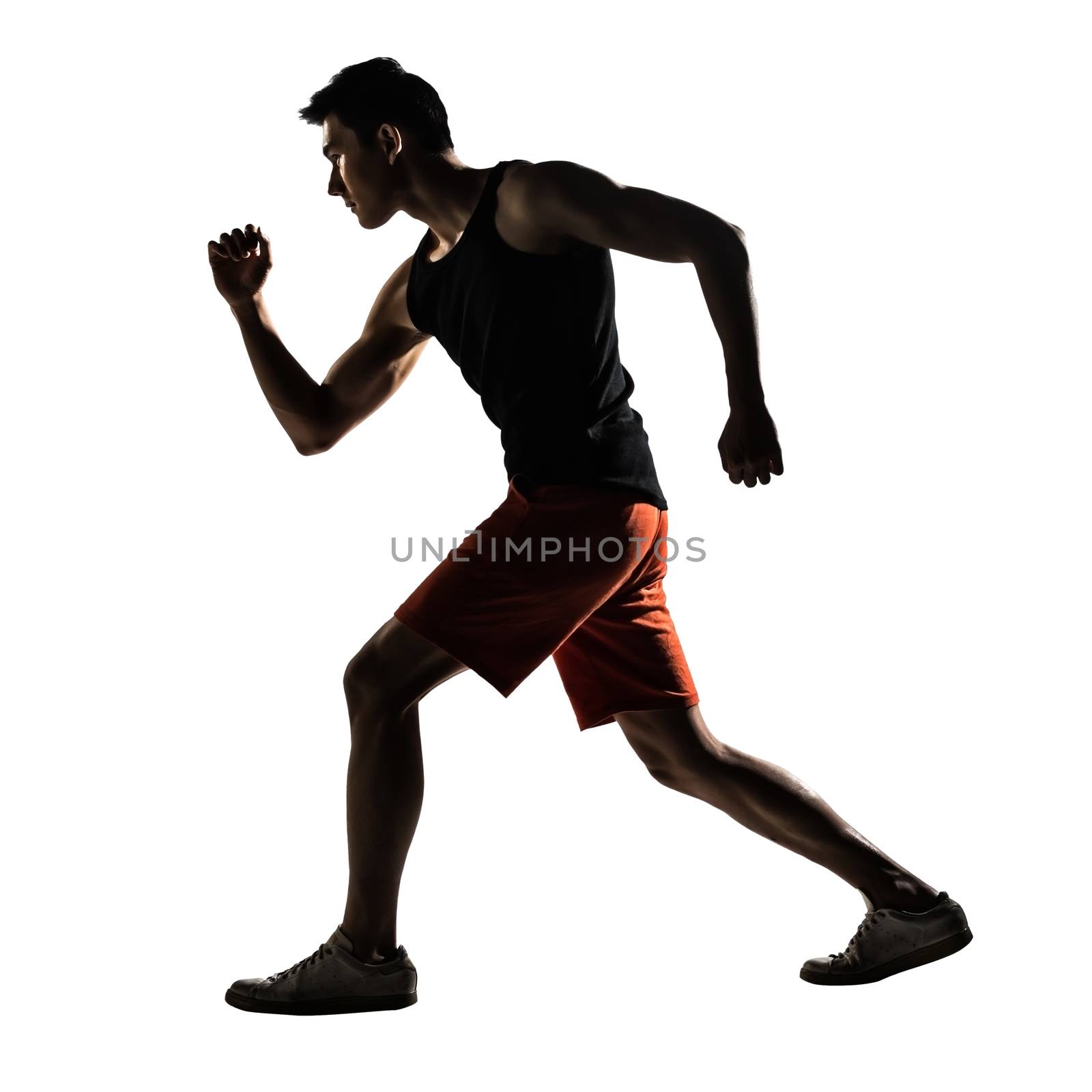Asian athlete running by elwynn