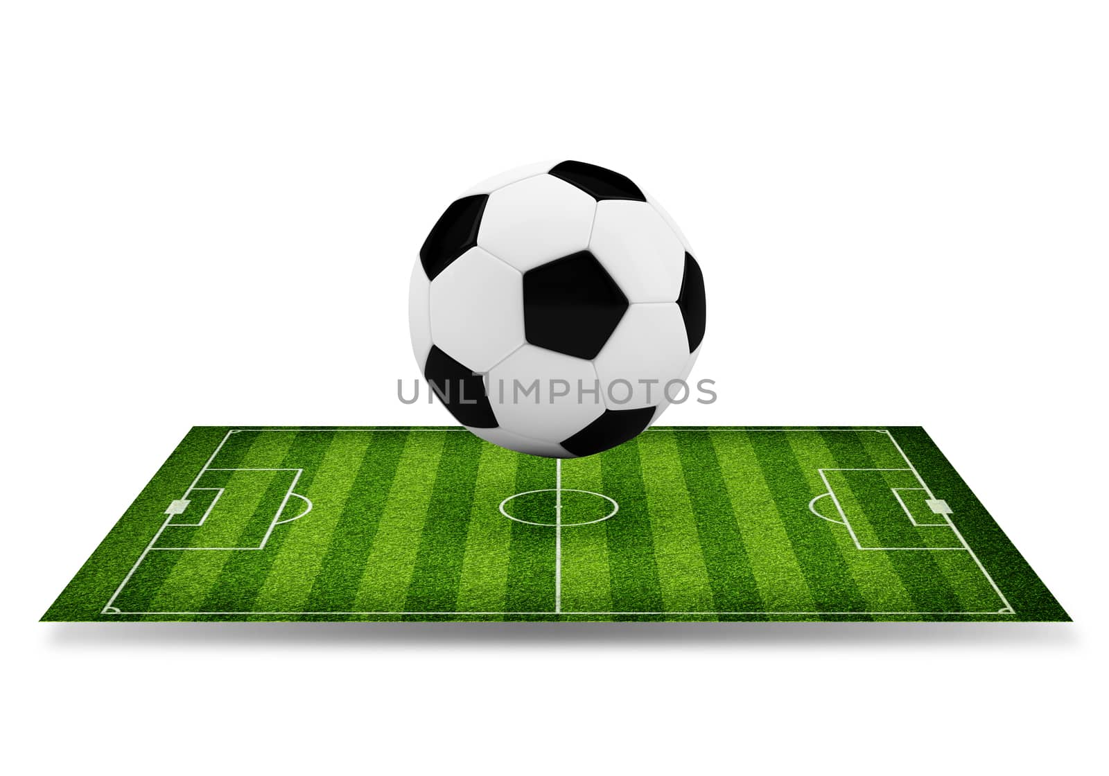 Empty football field with markup. Sports Concept