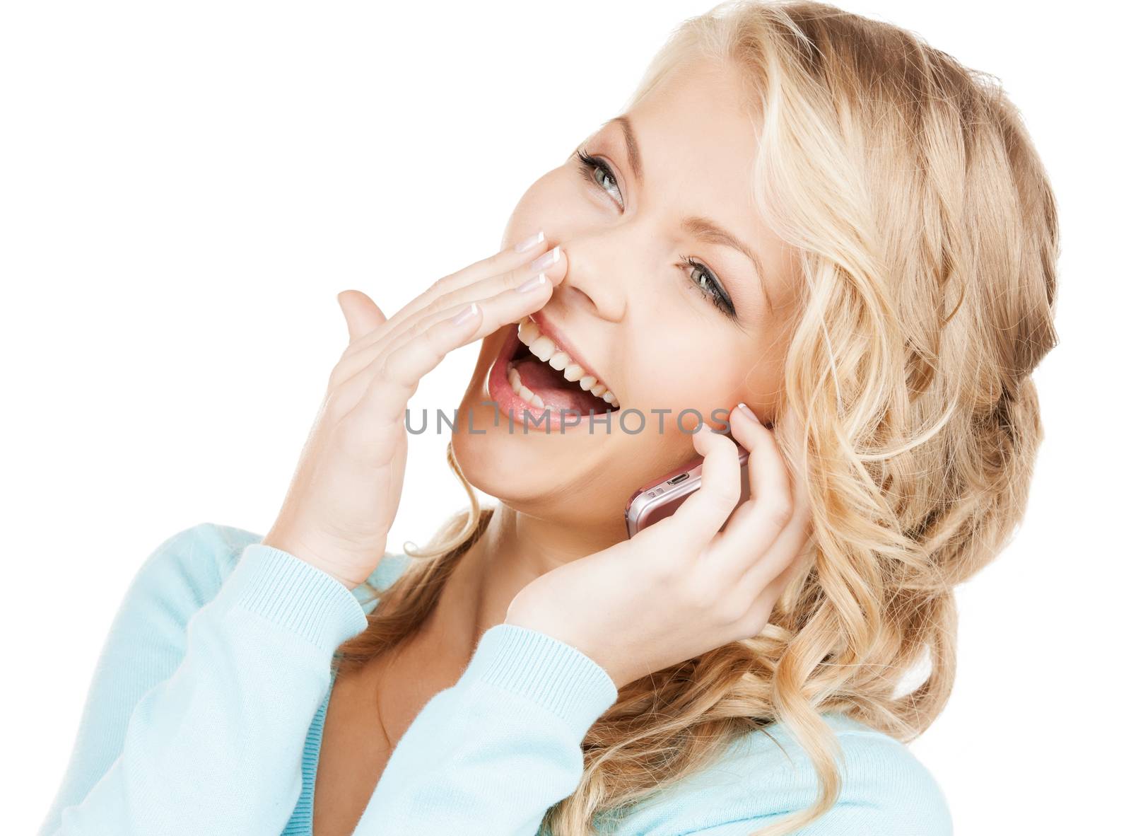 communication and technology concept - businesswoman with cell phone making a call