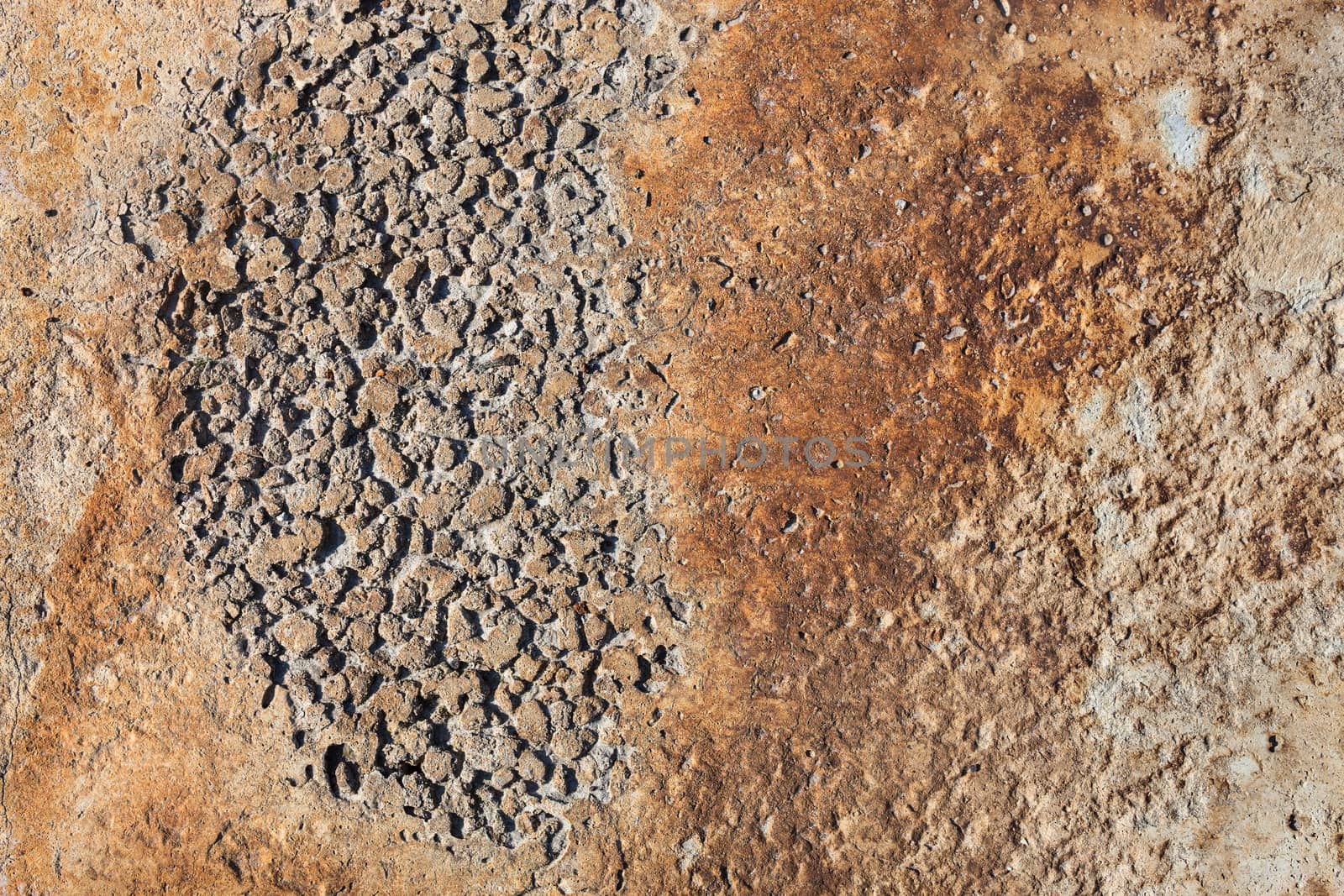 Concrete surface with rust. Surface texture or background.