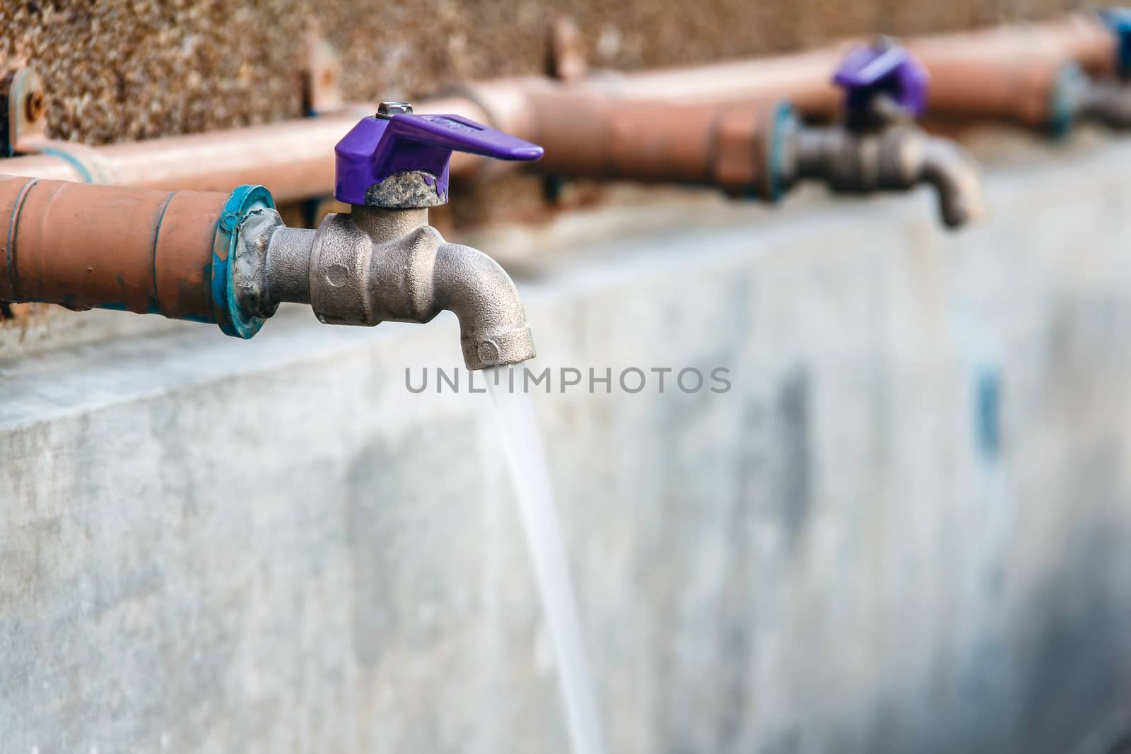 faucet on white Flagstone