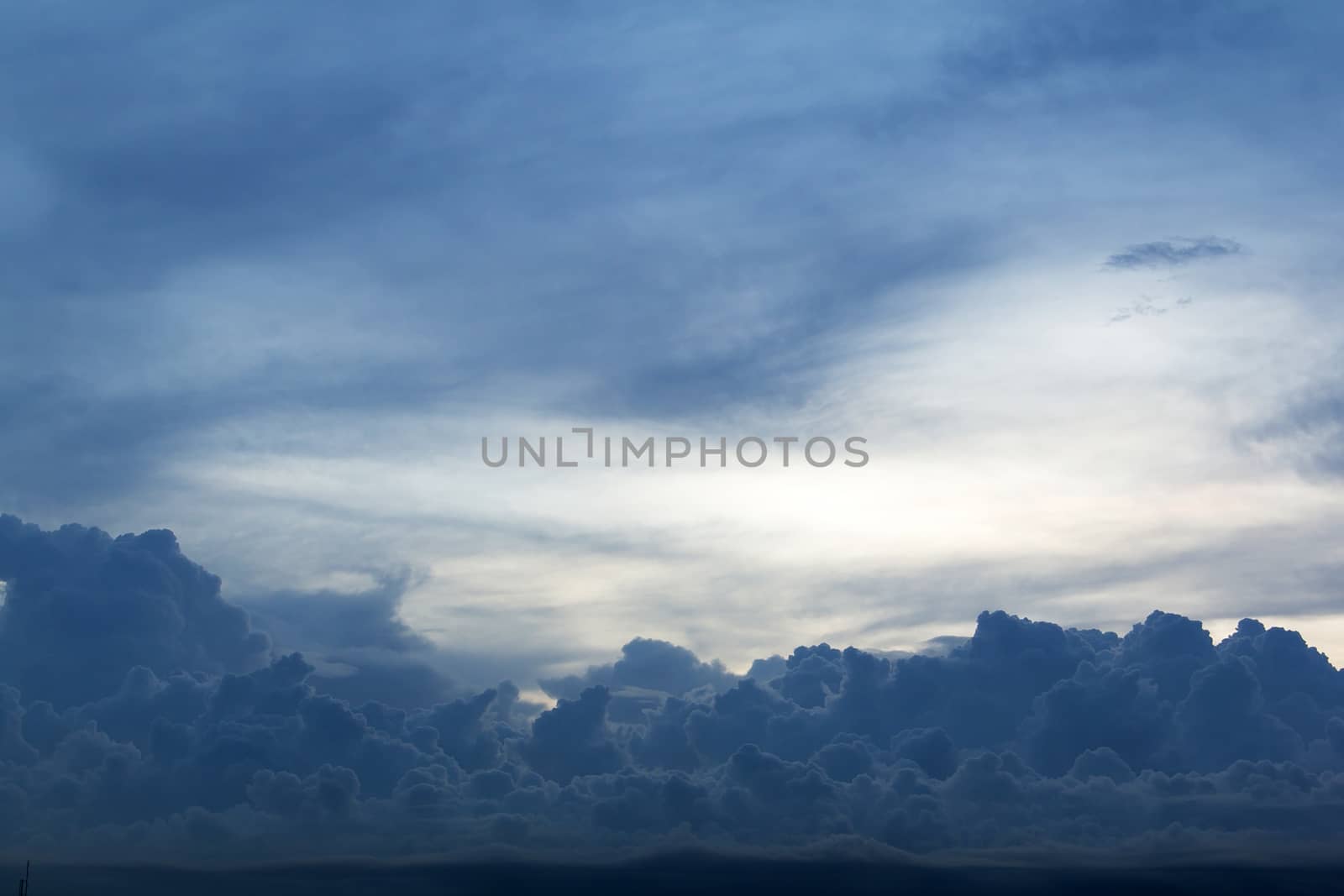 blue cloud at evening , background