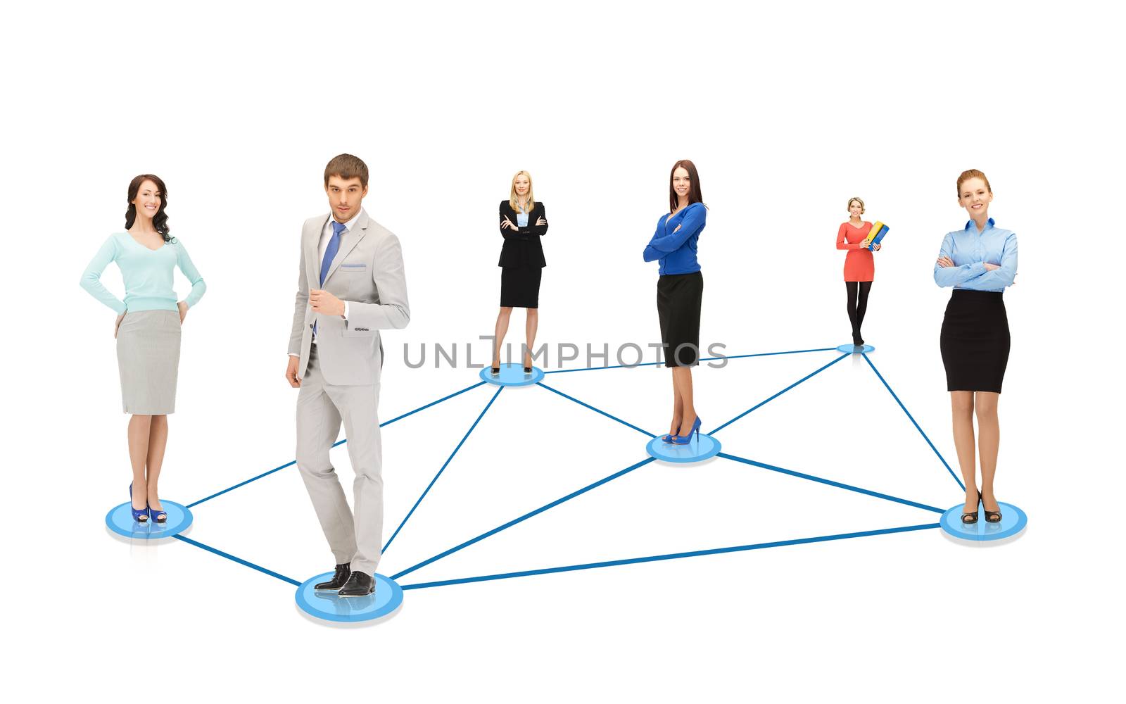 business and networking concept - social or business network